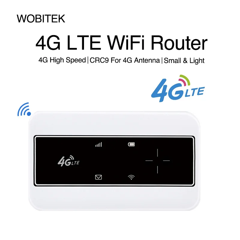 WOBITEK 4G LTE Unlocked Router With Sim Card Slot Modem WiFi Portable Pocket External Antenna Hotspot Router Wireless Mobile