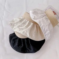 summer mother kids hat big brim beach baby caps for girls fashion accessories sun protection infant hats korean parent child cap