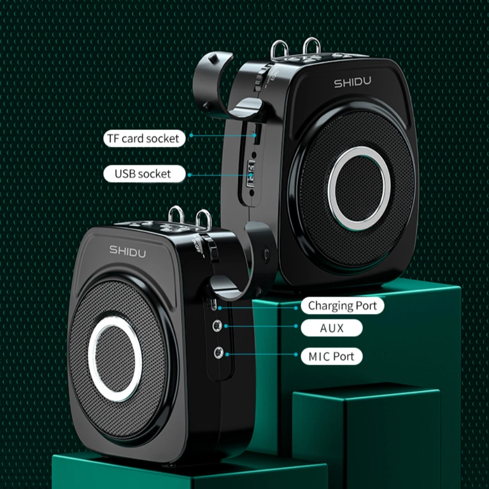 SHIDU S93 20 Вт портативный беспроводной усилитель голоса для учителя с UHF микрофоном
