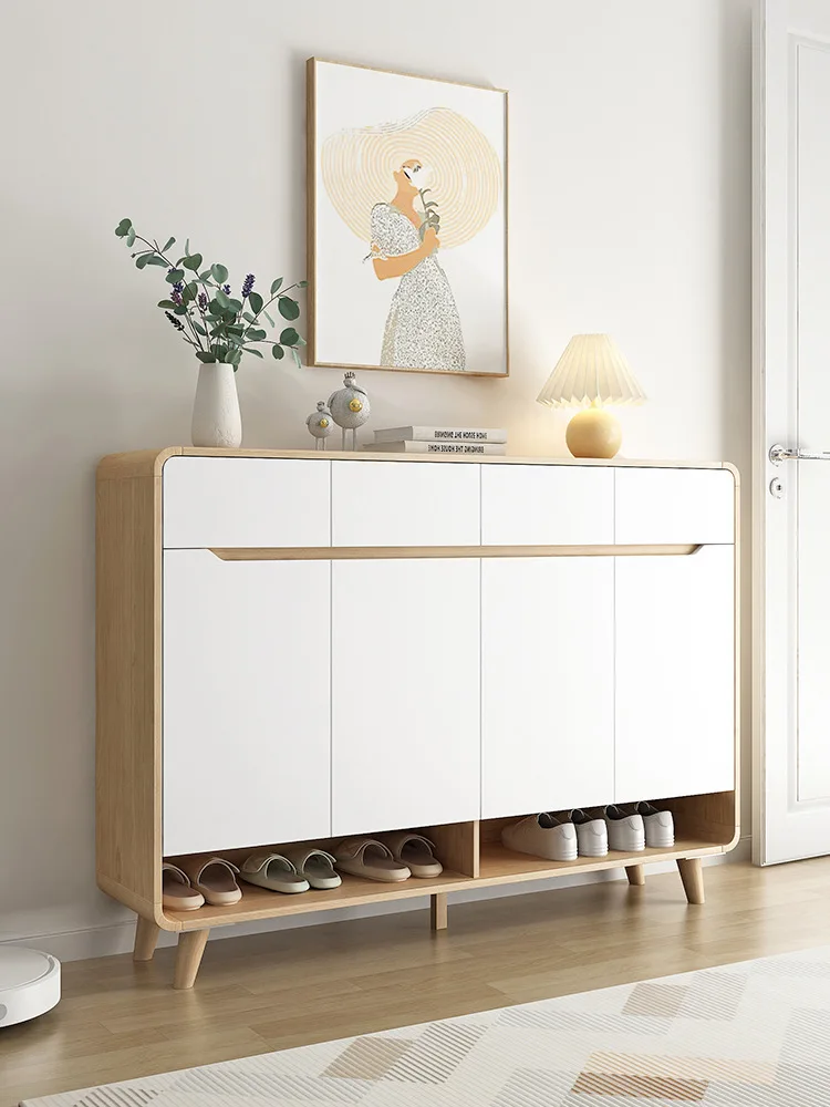 

Shoe cabinet original wood color modern simple entry cabinet into the door shoe cabinet against the wall entryway cabinet