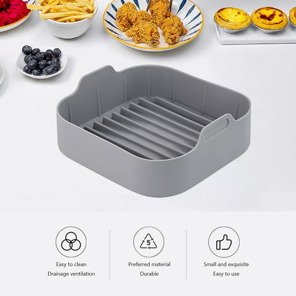 

NEW2023 Air Fryer Silicone Pot Heat-insulation Oven Baking Tray Kitchen Gadgets Baking Accessories for Family Baking Camping Bar