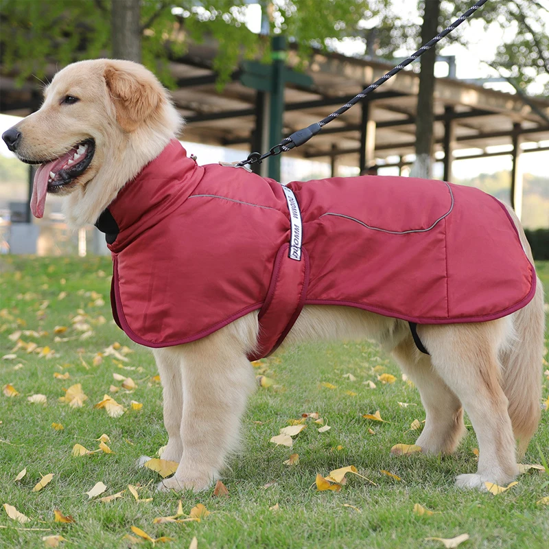 

Зимняя одежда для собак среднего и крупного размера, ветрозащитная Светоотражающая теплая куртка, пальто для французского бульдога, Такса, Лабрадора, наряды