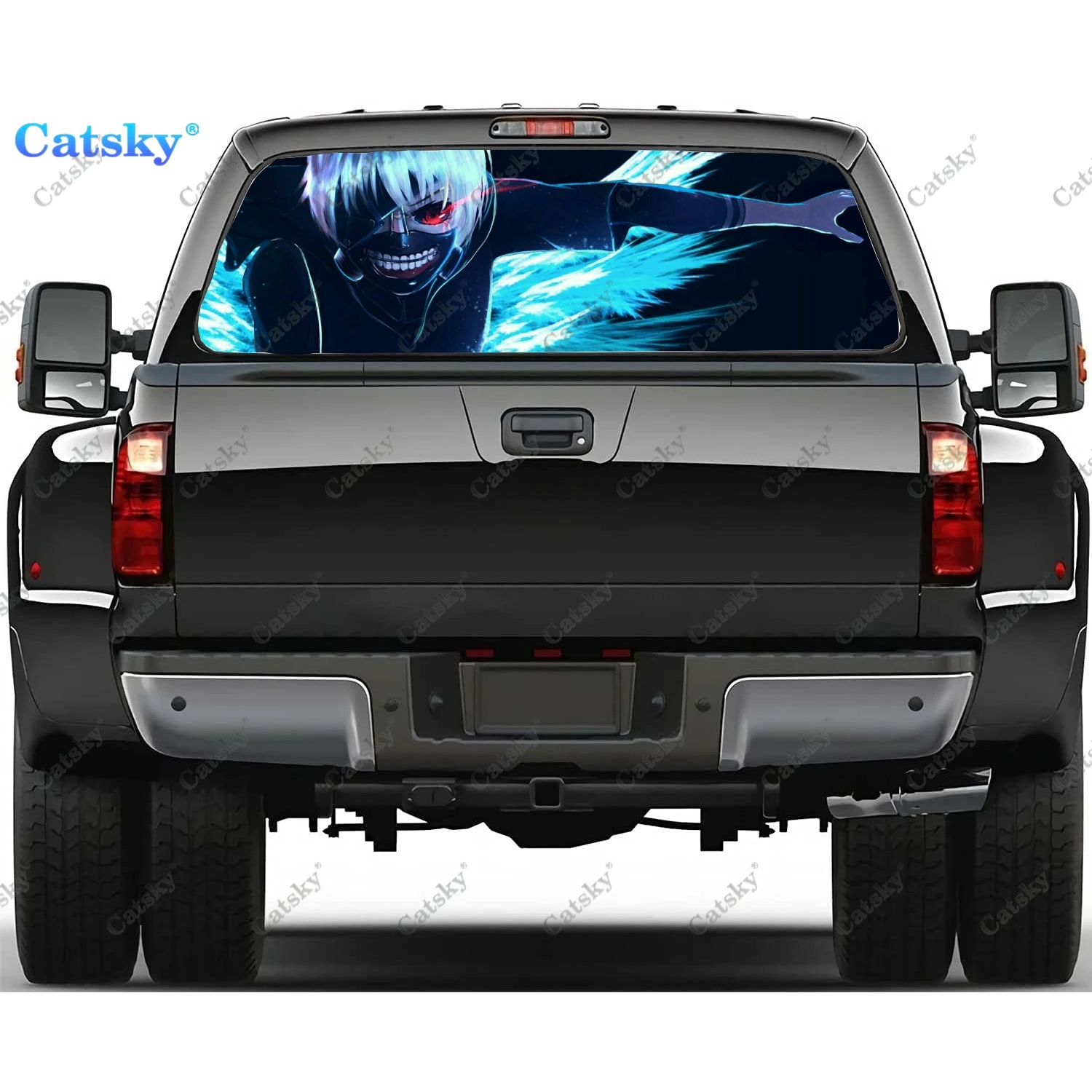 

anime tokyo ghoul Window Decal Sticker Graphic PVC Decorative Truck Sticker Perforated Vinyl Universal Sticker