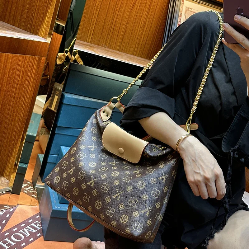 

Сумка на плечо женская, Роскошный дизайнерский саквояж, универсальная вместительная холщовая Водонепроницаемая сумочка-тоут с монограммой, кросс-боди