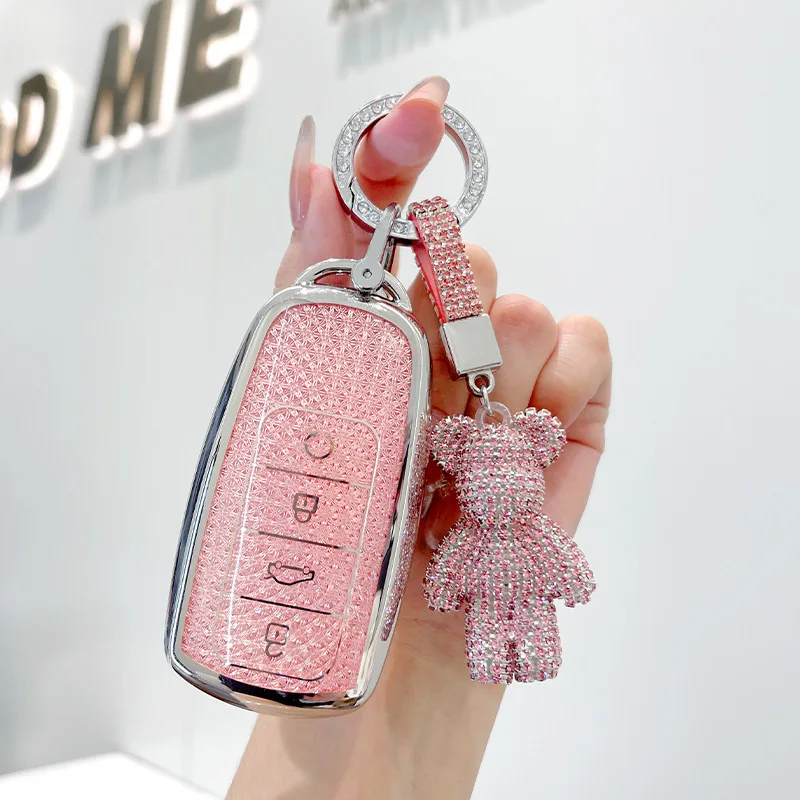 

Алмазный ТПУ для Chery Tiggo 8 Pro Tiggo 8plus New 5 Plus 7pro Chery Tiggo 7 Pro Max Omoda 5 C5 Modod Чехол для автомобильного ключа Чехол-брелок Сумка
