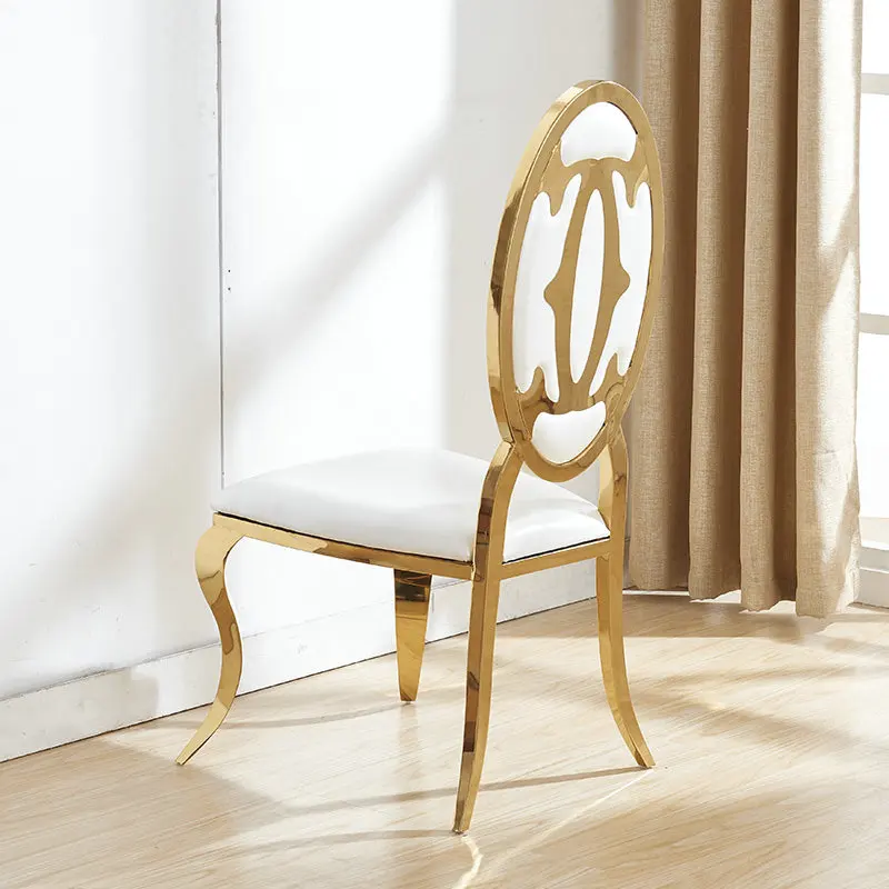 

Leisure Hotel Dining Chair Iron Chair PU Leather Antlers Skeleton Dining Chair with Backrest