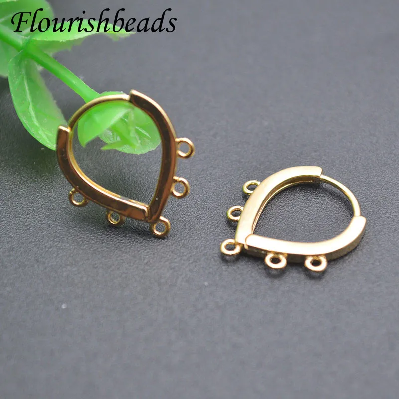 16x16 мм золото Цвет овальной формы Французский рычаг Серьги Крючки с 5 застежка