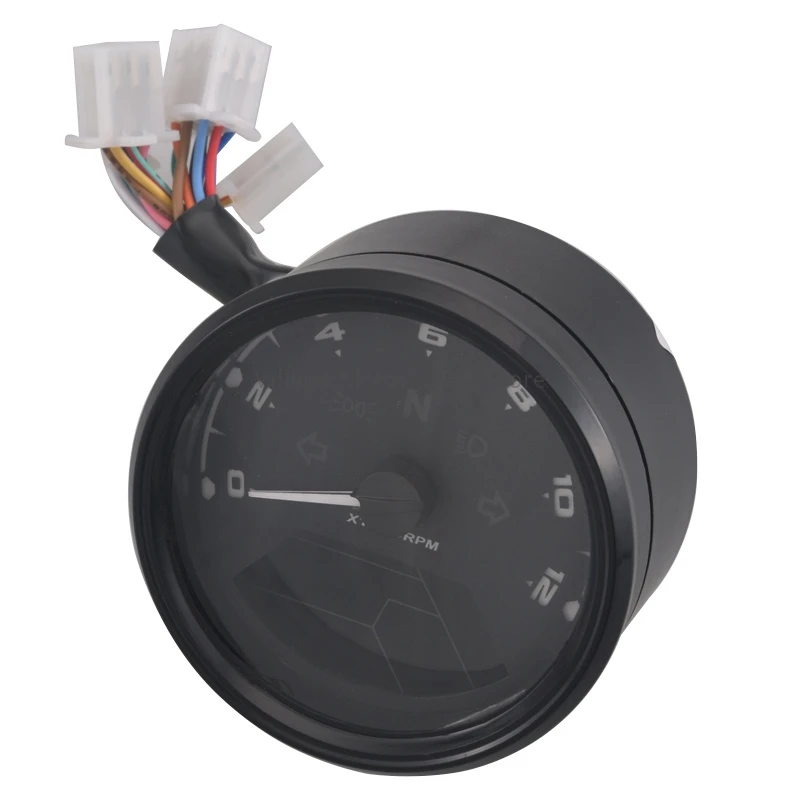 Мотоциклетный ЖК-цифровой тахометр спидометр одометр водонепроницаемый