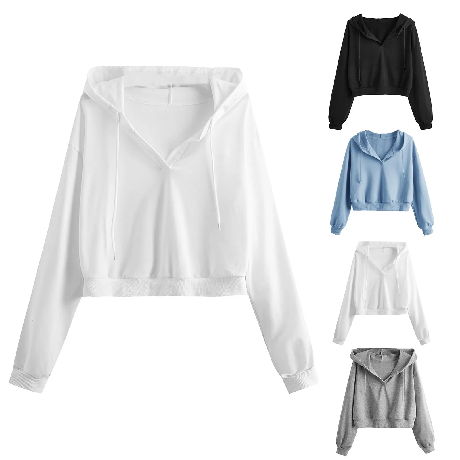 

Womens Casual Hooded Sweatshirt Loose Soft Long Sleeve Pullover Tops Blouse Shirt Sweat Shits Women Sweat Suit Jacket Women