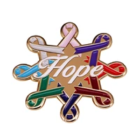 hope ribbon faith hope love health television brooches badge for bag lapel pin buckle jewelry gift for friends