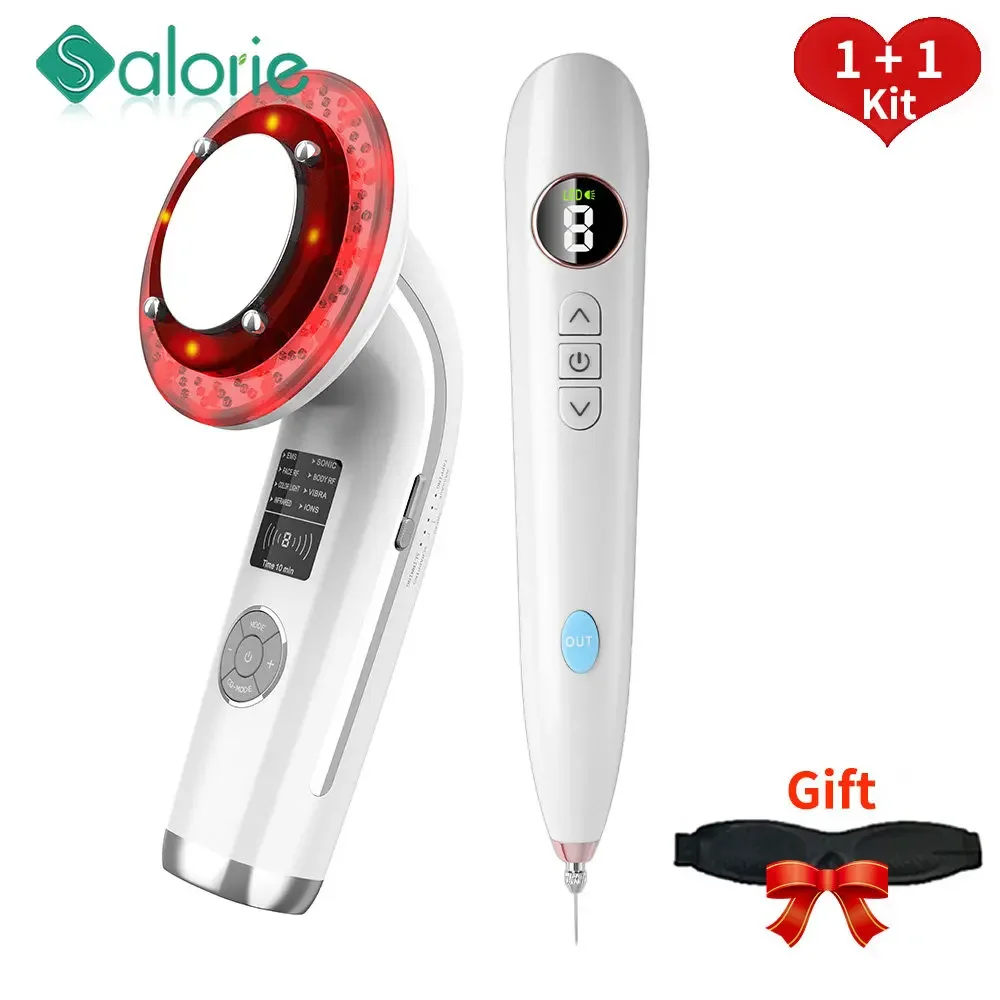

8 In 1 Ultrasonic Cavitation Machine + Laser Plasma Pen for Skin Tag Remover Freckle Black Dot Warts Mole Pimples Tattoo Removal