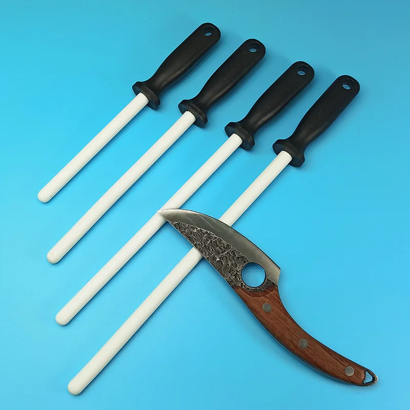 

Knife sharpening rod Tungsten steel Black carbon steel kitchen gadgets Slaughterhouse butcher Ceramic Household knife sharpener