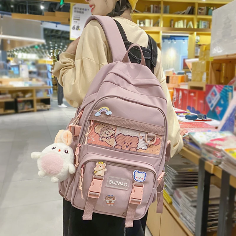 

Women Backpack Fashion Girls Rucksack Nylon Cute Bookbag Student Men Waterproof For Teenager School Bag Kawaii Mochila