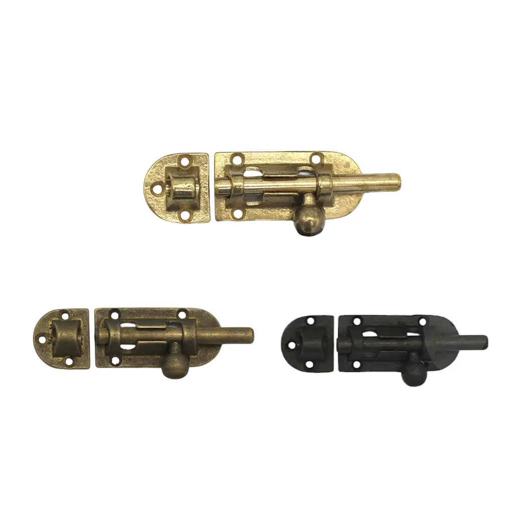 

Brass Door Latch Chinese Style Replacement Stylish Pre-drilled Hotel Window Bolts Sliding Buckle Hardware Gold
