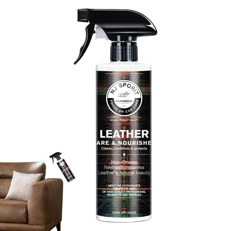 

Car Leather Conditioner Sprayable Car Leather Cleaner Spray 473ml Sprayable Leather Cleaner Effective Car Interior Cleaner Best