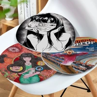 horror anime junji ito round dining chair cushion circular decoration seat for office desk chair mat pad