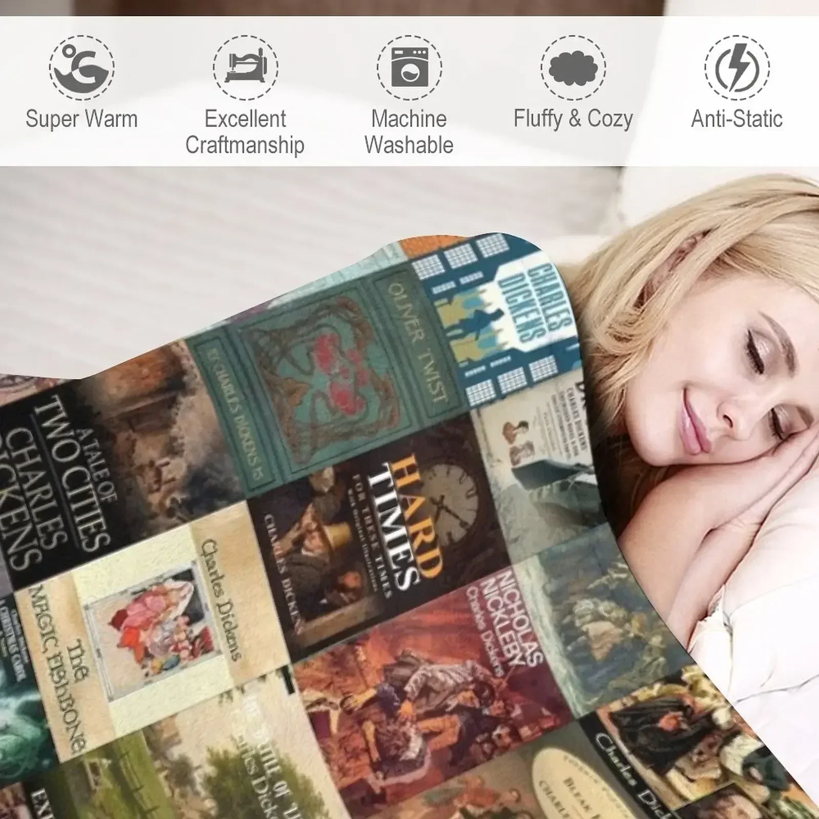 Одеяло Charles Dickens мягкие плюшевые клетчатые многофункциональные одеяла для