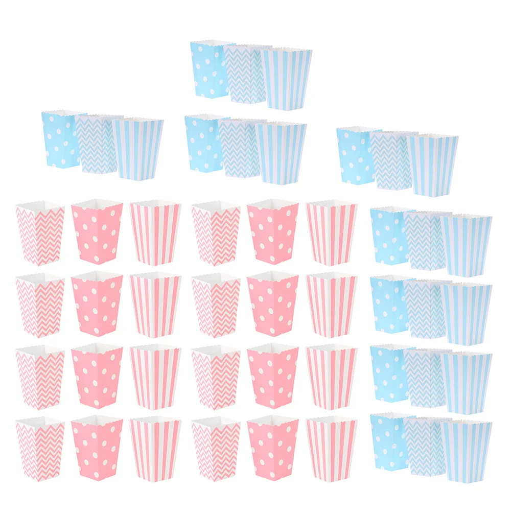 

48 Pcs Popcorn Box Snack Containers Kitchen Christmas Party Bags Individual Servings Paper Cases Bride Buckets