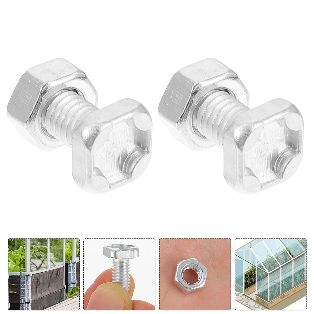 

100 Sets Glasshouse Nuts and Bolts Aluminium Bolts and Nuts Greenhouse Supplies
