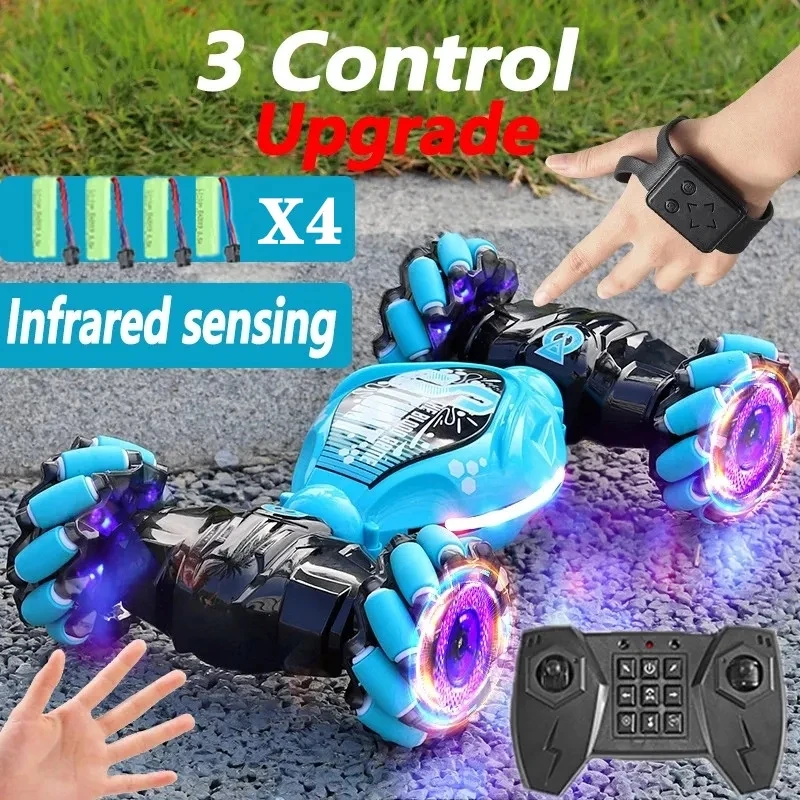 

4WD 1:16 Stunt RC Car With LED Light Gesture Induction Deformation Twist Climbing Radio Controlled Car Electronic Toys for Kids