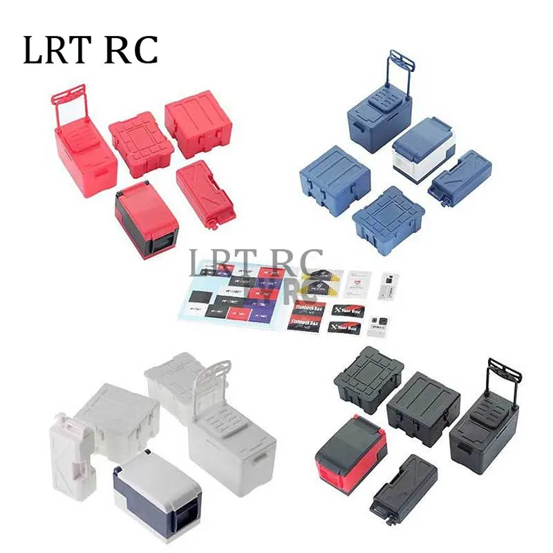 

5PCS Plastic Simulation Fishing Box Medical Chest Tool Case for 1:10 RC Crawler Car TRX4 TRX6 Axial SCX10 90046 redcat