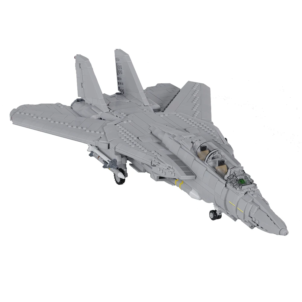 MOC F-14 Tomcat Истребитель Модель Строительные Блоки Военный Флот Защита Перехватчик