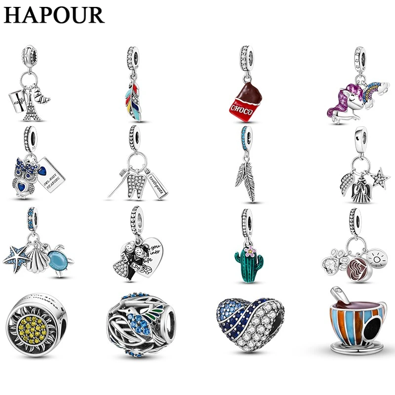 Браслет HAPOUR в виде единорога шоколада кофейной чашки зубной щетки и пасты |