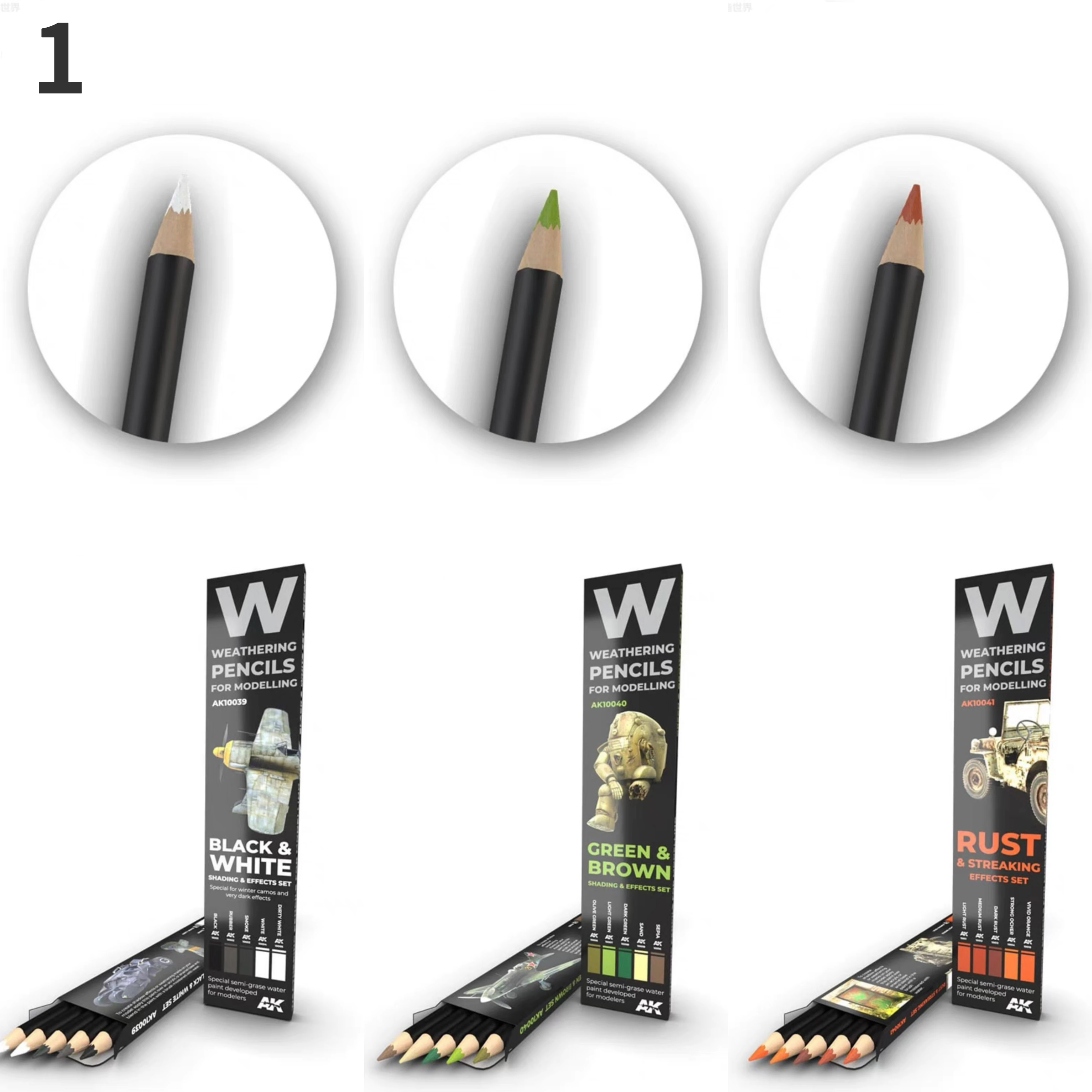 

Ak Interactive Weathering Pencil for Models, link1