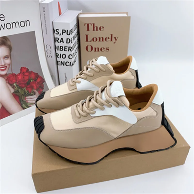 

Hot Flats Serpentine Sneakers Women's Shoes Ladies Casual Breathable Female Vulcanized Shoes Lace Up Woman Comfort Walking Shoes