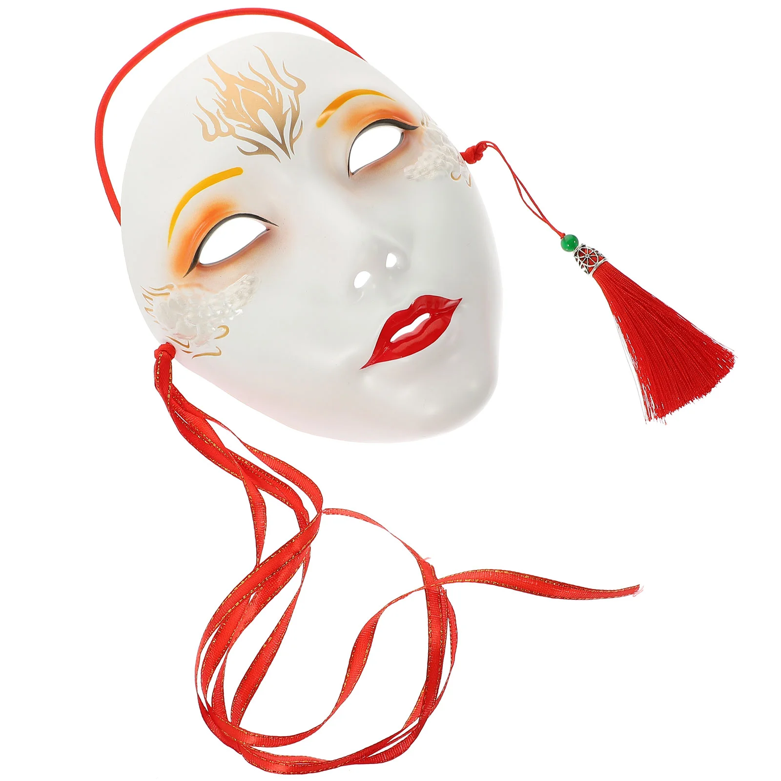 

Японская Маска кабуки, Полнолицевая Маскарадная маска, Венецианская маска Марди Гра, маска для Хэллоуина, Карнавальная яркая маска