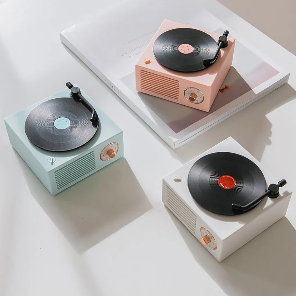 

Turntable Speaker USB Bluetooth-compatible V5.0 Vinyl Record Player Stereo Vintage Portable Speaker Free shipping Sale