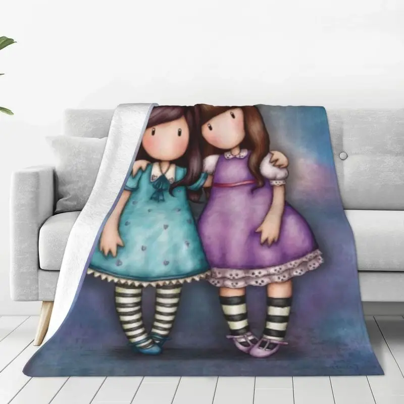 

Warm Fleece Soft Flannel Anime Beautiful Girl Throw Blankets for Bedding Sofa Car Spring Autumn Santoro Gorjuss Blanket