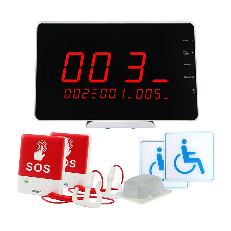 

MEEYI Handicap Emergency Call System Toilet Panic Button Wireless Disabled alert Kits