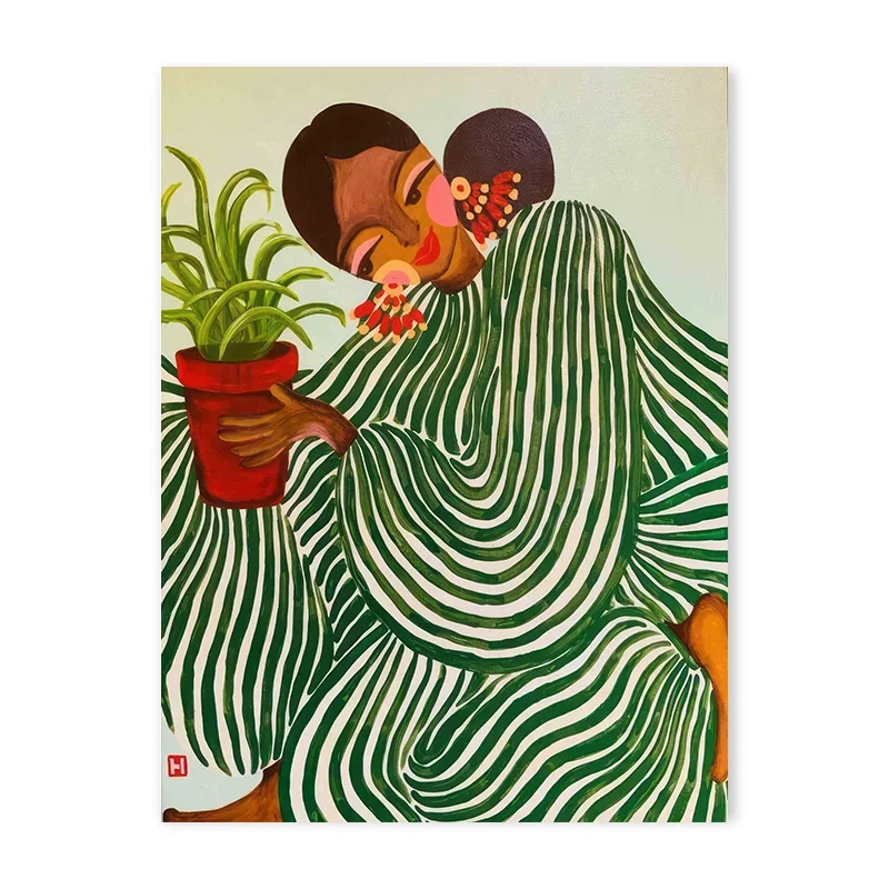 

Импрессионистская картина на холсте "Женское платье в горошек"