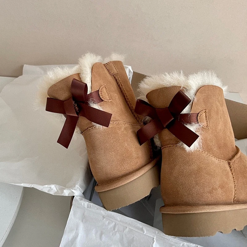 Aobreugg 2023 новые зимние сапоги женские Плюс флисовые утолщенные натуральные