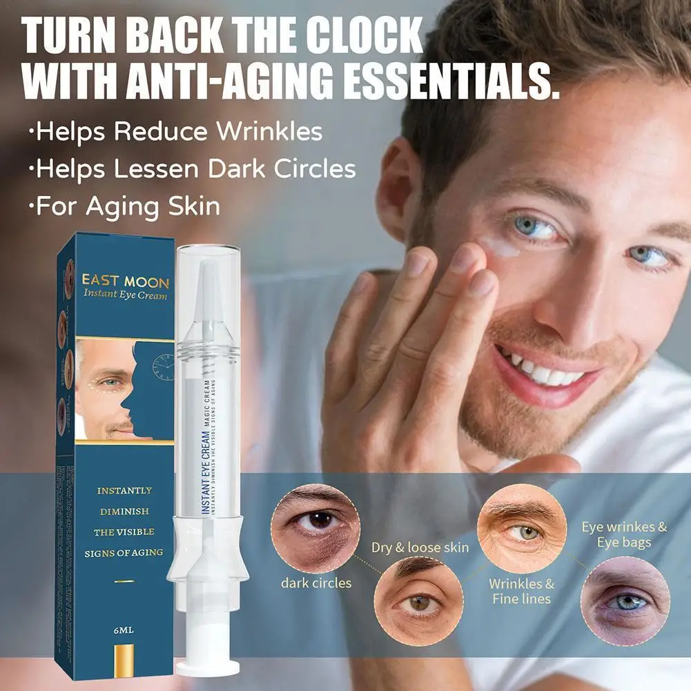 

1pc Men Anti-Aging Eye Essence Dark Circles Fade Fine Eye Care Skin Eye Under-Eye Cream Treatment Lines Bag Puffiness Z8O4