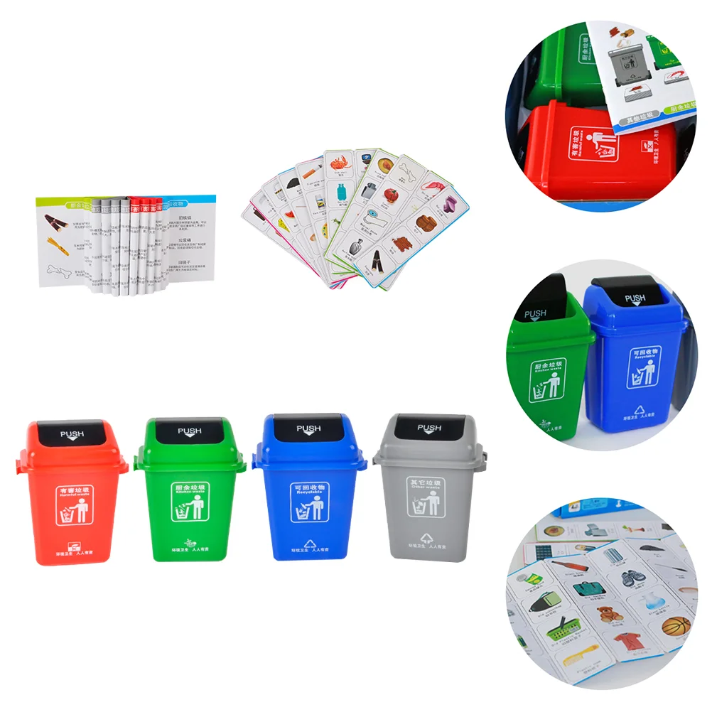 

Garbage Toy Can Trash Kids Mini Bin Sorting Toys Recycle Cans Classification Educational Set Learning Waste Vehicles Diy