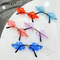 2022 Hot Sales Cloud Rimless Sunglasses Women Men Brand Designer Sun Glasses Vintage Fashion Funny Shades Retro Eyewear UV400