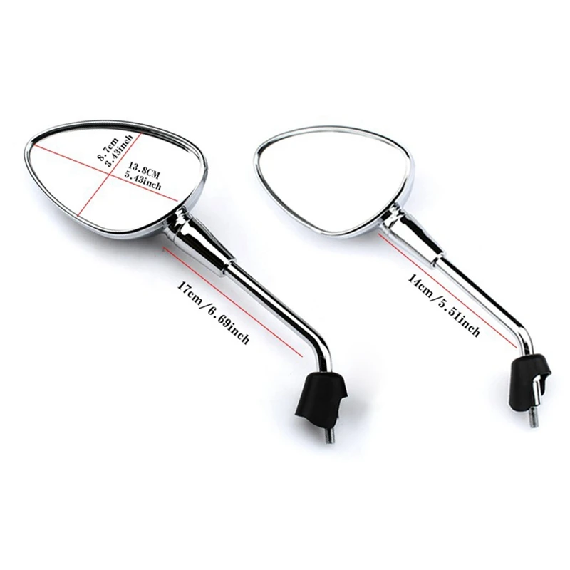 8MM Motorcycle Rearview Mirror For Vespa Primavera 50 125 150 2T 4T 2015 2016 2017 2018