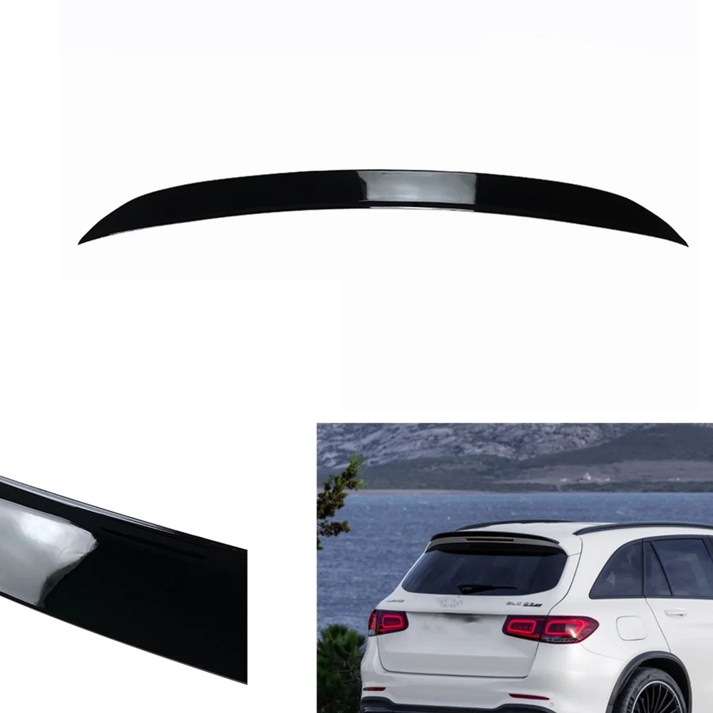 

For Mercedes-Benz GLC X253 GLC200 GLC43 GLC63 AMG 2016-2019 Rear Spoiler Wing Glossy Black Trunk Lid Decklid Flap Splitter Lip