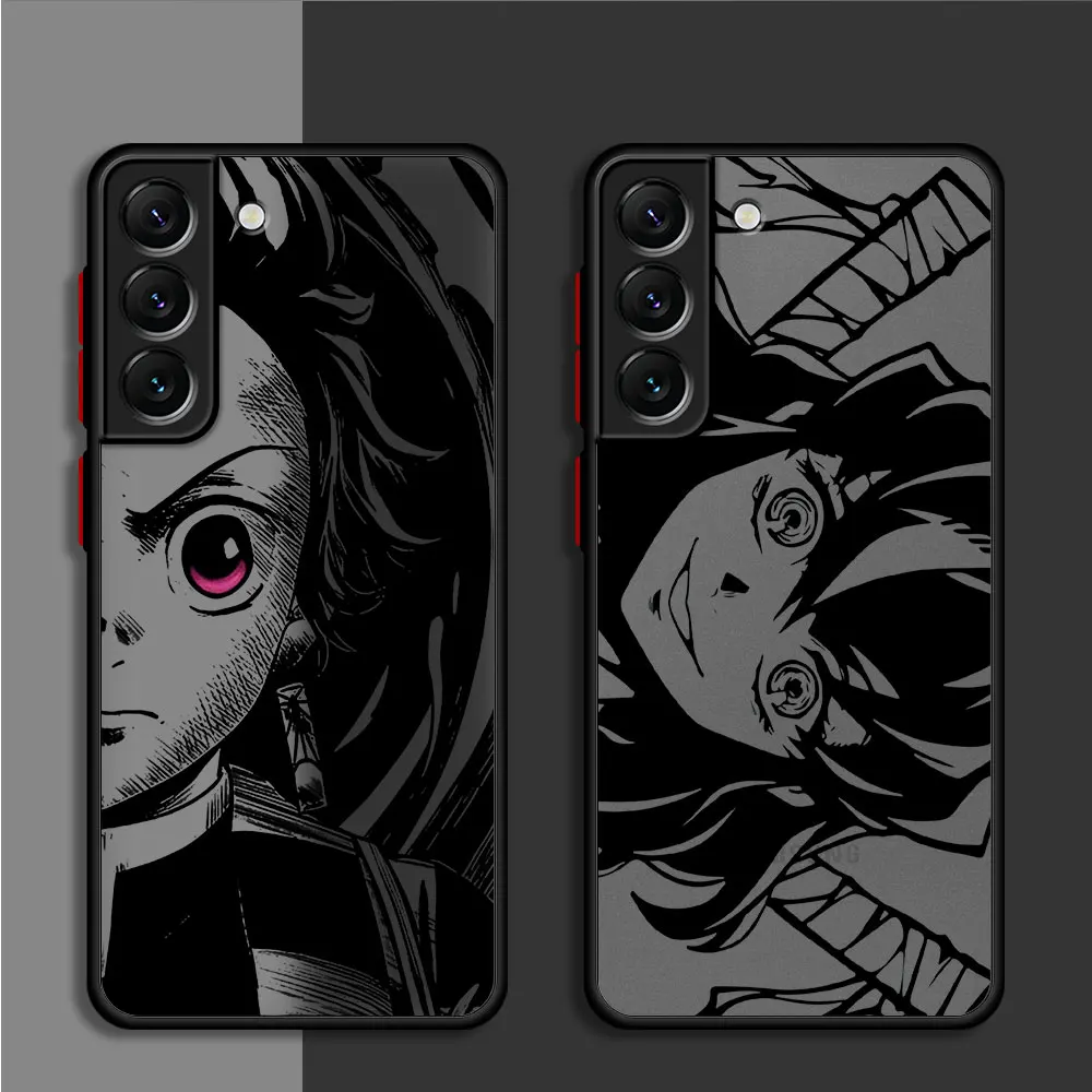 Матовый чехол с изображением аниме Kurama Demon Slayer для Samsung Galaxy S9 S10 Lite S23 Ultra S10e S20 FE S21 Plus S10 S22