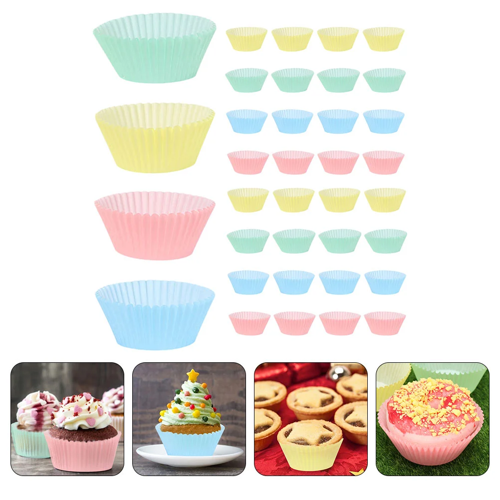 

200pcs Solid Color Muffin Liners Oil-proof Cupcake Baking Cups Cupcake Wrappers