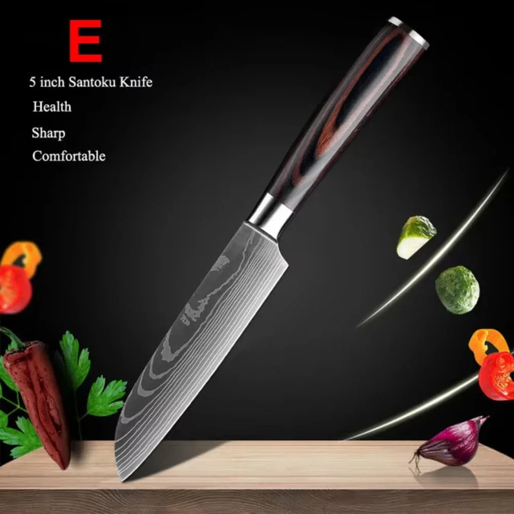Нож Santoku 7CR1 из нержавеющей стали японские кухонные инструменты для шеф-повара
