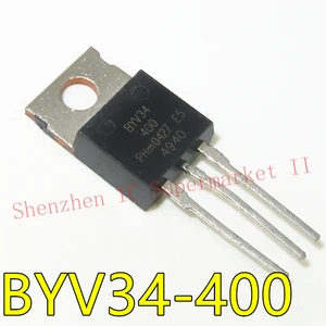 10pcs/lot BYV34-400 400V 20A TO-220 Dual rectifier diodes ultrafast