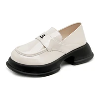platform loafers pumps luxury designer shoes for girls elegant medium heel womens shoes 2022 trend black heels free shipping 33