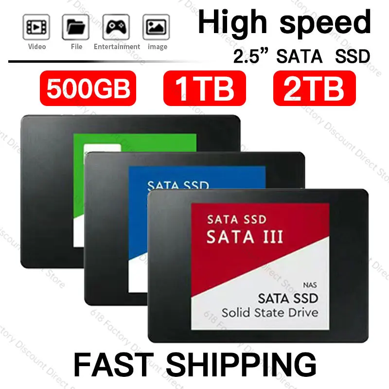 

SSD-накопитель 2,5 дюйма, 1 ТБ, 500 Гб