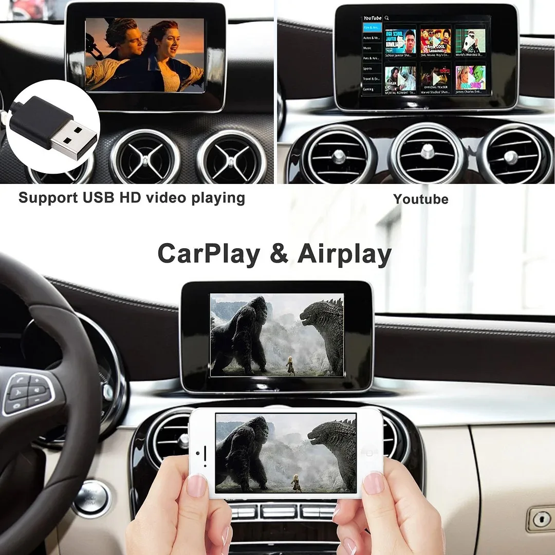 Фото Ugode Wireless Wired CarPlay Android Auto Decoder Box MirrorLink AirPlay for Mercedes Benz V-Class W447 Vito NTG5.0 2014-2018​ №3