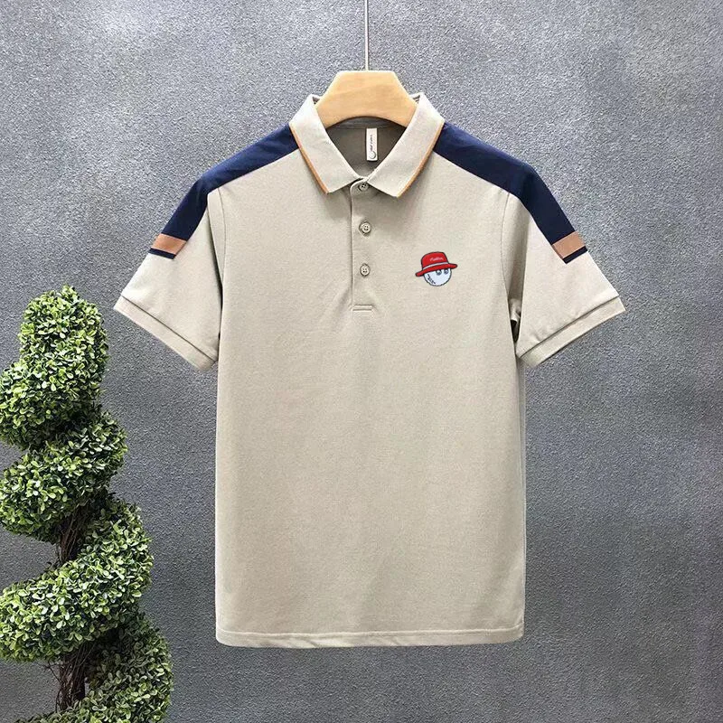 Embroidery Men Golf Shirts Luxury Men Golf Wear Summer Golf T-shirt Short Sleeve Golf Clothes Men Golf Wear Horse Men's T-shirt