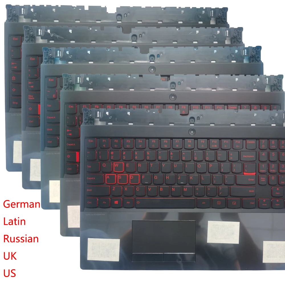 New Backlit German/Latin/Russian/UK/US For Lenovo Legion Y530 Y530-15ICH Y540-15IRH PG0 Y7000 With Palmrest and Touchpad