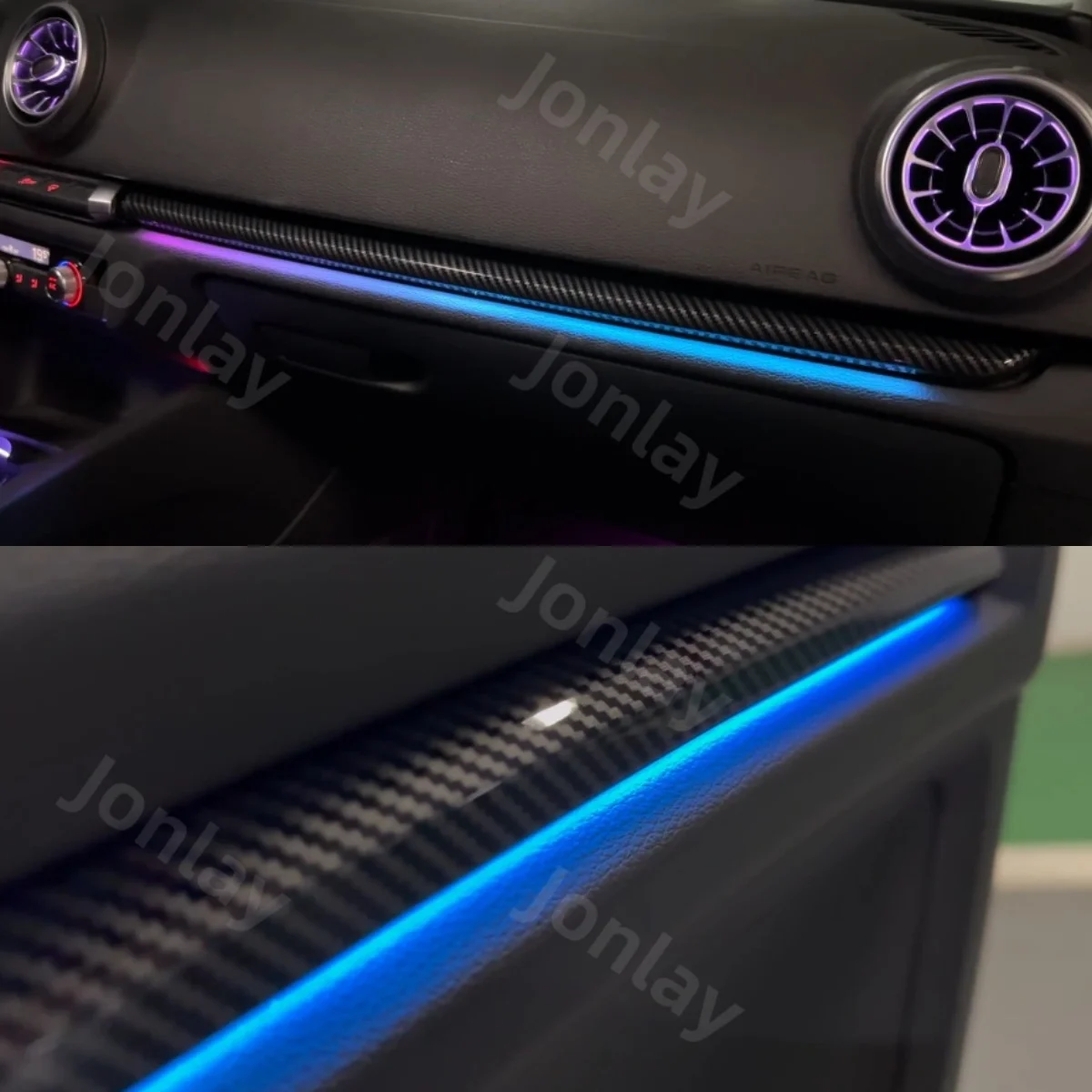 Фото Декоративная атмосферная подсветка Jonlay для Audi A3 8V S3 RS3 2013-2020 (левый/правый руль), интерьерная лампа, подсветка салона, автомобильная подсветка для создания настроения №4